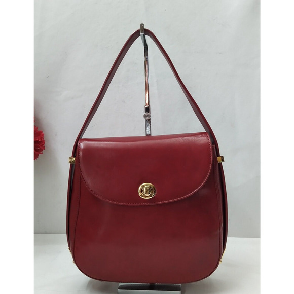 HOBO International Red Leather Turnlock Flap Closure Shoulder Bag - Picture 1 of 14